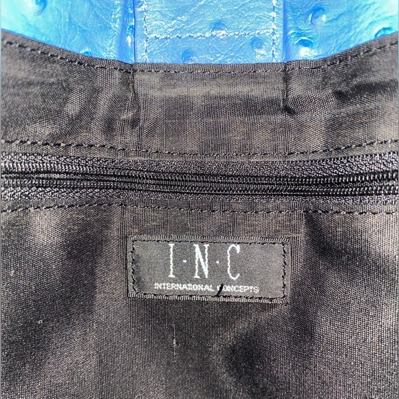Blue Textured INC Handbag Purse - Picture 3 of 5